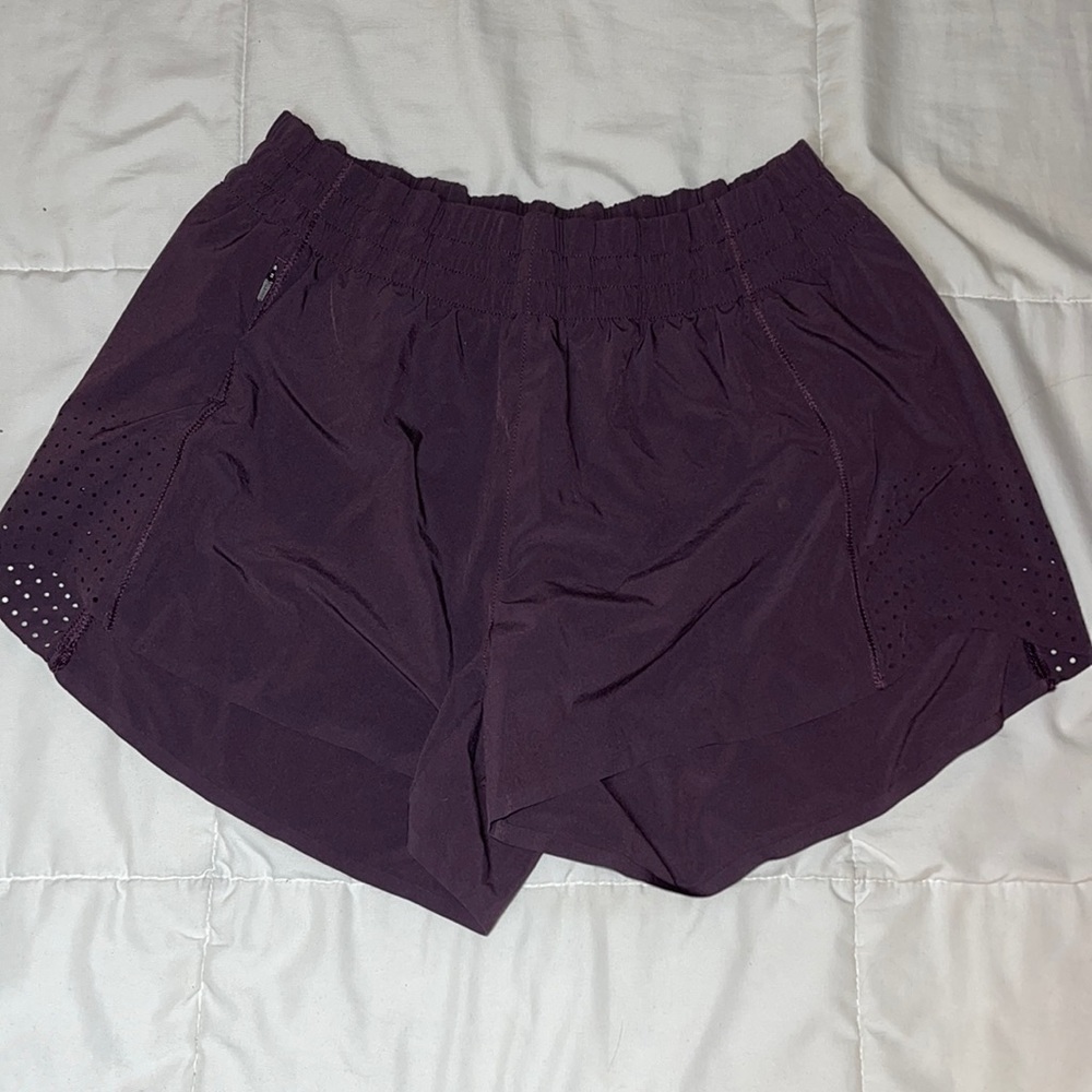 athleta purple workout short lined